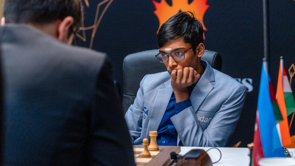 Indian teen chess sensation R. Praggnanandhaa upsets Nijat Abasov in the 6th round of the FIDE Candidates 2024, soaring to joint 2nd place. 